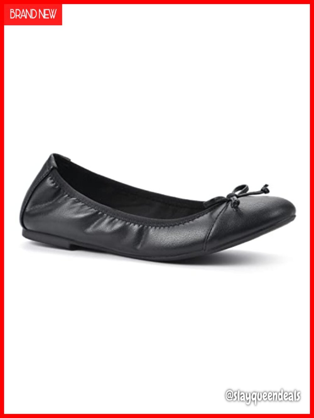 Cushioned Memory Foam Ballet Flat With Flexible Outsole Bow Detail